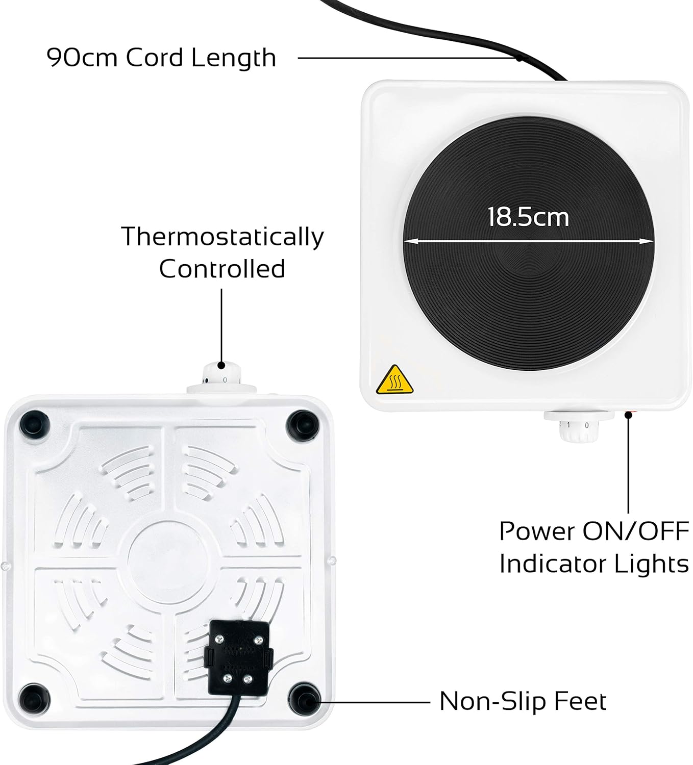 Quest Electric Single Hob / Hot Plate - 35240